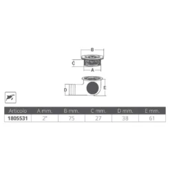 1805531 Stainless Steel Top Drain -Nuova Jobe Shop marine town 1805531 stainless steel top drain 2