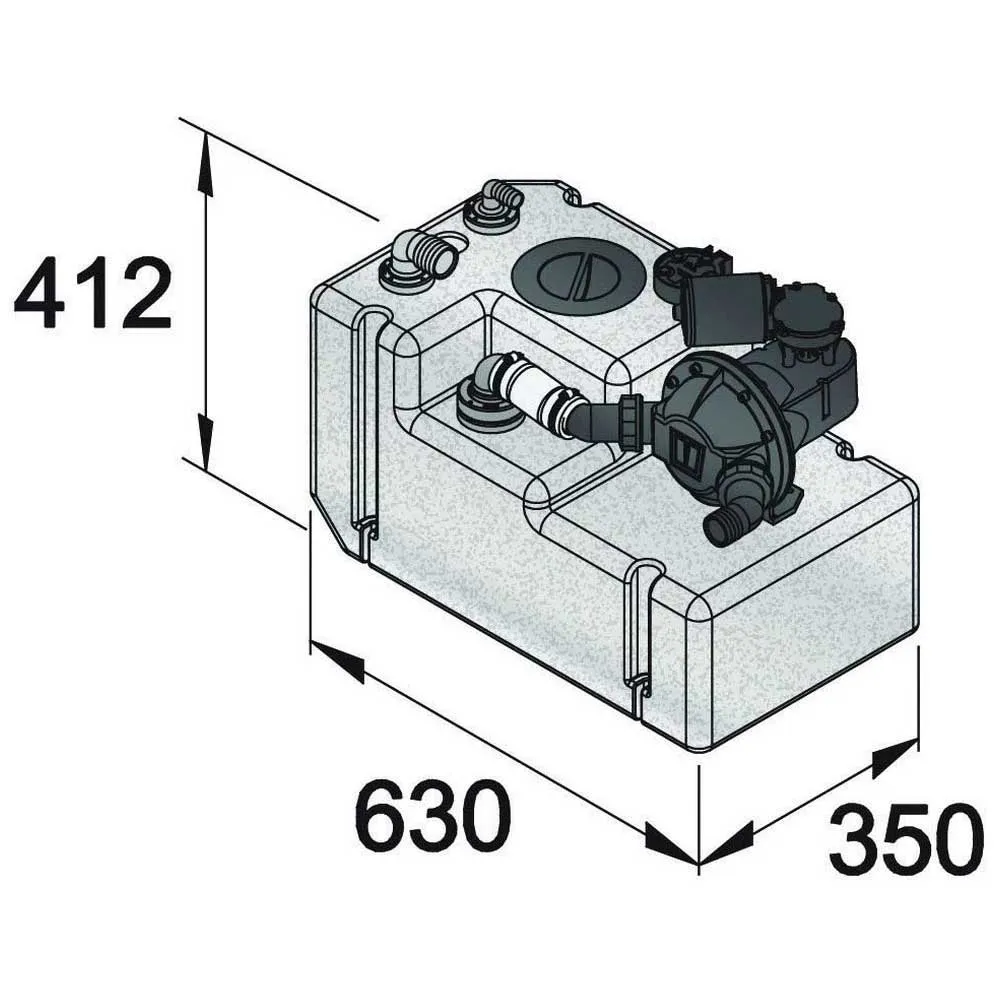 WWS 42L 24V Sanitary Water Tank 4 WWS 42L 24V Sanitary Water Tank - Image 2